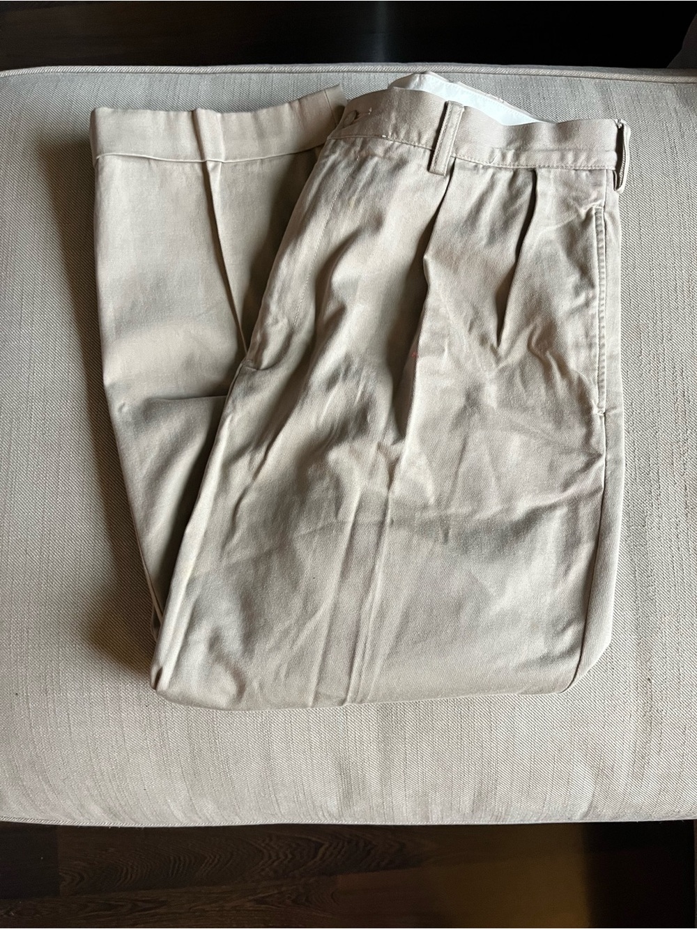 Polo by Ralph Lauren Khaki Pleated Chinos in Light Tan